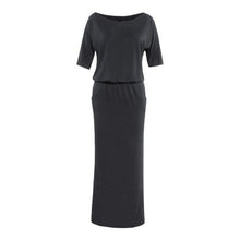 2017 Women Summer Long Maxi Dress Side Splite Casual Strecth Straight Ladies Dresses with Pocket Robe Female Short Sleeve #43