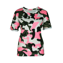 2017 Women's Tshirt Fashion Summer Short Sleeve Camouflage Print T-Shirt Tops Tees #23