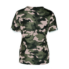 2017 Women's Tshirt Fashion Summer Short Sleeve Camouflage Print T-Shirt Tops Tees #23