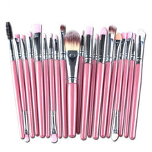 20PCS Make Up Brushes Professional Cosmetic Plastic Handle Basic Eyebrow Eyeshadow Mascara Lip Makeup Brush Set 21 Colors