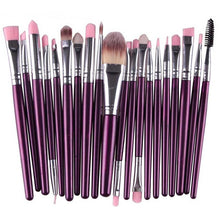 20PCS Make Up Brushes Professional Cosmetic Plastic Handle Basic Eyebrow Eyeshadow Mascara Lip Makeup Brush Set 21 Colors