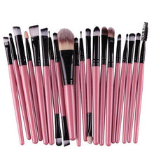 20PCS Make Up Brushes Professional Cosmetic Plastic Handle Basic Eyebrow Eyeshadow Mascara Lip Makeup Brush Set 21 Colors