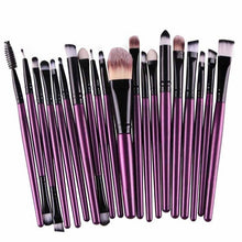 20PCS Make Up Brushes Professional Cosmetic Plastic Handle Basic Eyebrow Eyeshadow Mascara Lip Makeup Brush Set 21 Colors