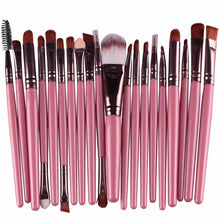 20PCS Make Up Brushes Professional Cosmetic Plastic Handle Basic Eyebrow Eyeshadow Mascara Lip Makeup Brush Set 21 Colors