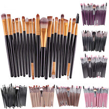 20PCS Make Up Brushes Professional Cosmetic Plastic Handle Basic Eyebrow Eyeshadow Mascara Lip Makeup Brush Set 21 Colors