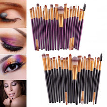 20PCS Make Up Brushes Professional Cosmetic Plastic Handle Basic Eyebrow Eyeshadow Mascara Lip Makeup Brush Set 21 Colors