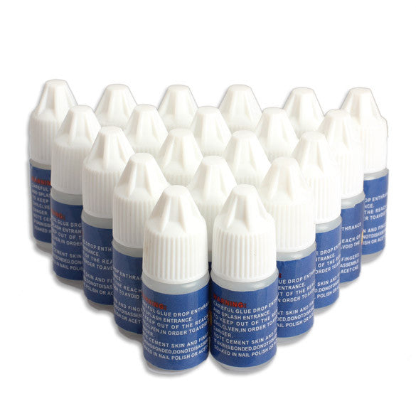 20Pcs 3g Easy Clear Nail Glue False Tips Acrylic Nail Art Remove Cleaner