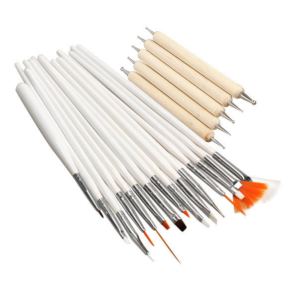 20pcs Nail Art Design Painting Dotting Draw Pen Brushes Tool Kit Set