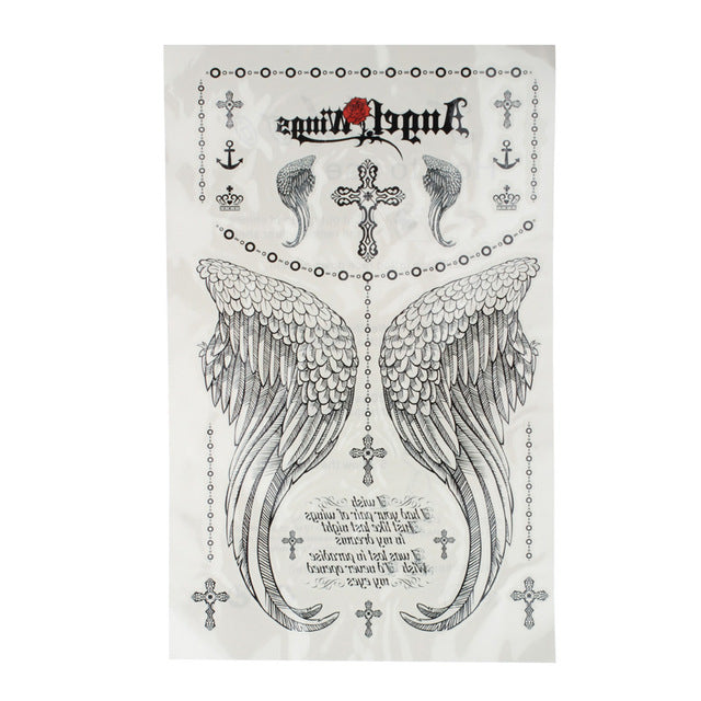 23*14.5cm/9.1*5.7 inch Fashion Tattoo Stickers Temporary Body Art Makeup Waterproof Removable women Anne