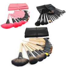 24pcs Professional MAKEUP Brushes set Make up tools Horse Hair Brush kit of cosmetic with bag