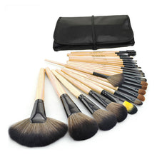 24pcs Professional MAKEUP Brushes set Make up tools Horse Hair Brush kit of cosmetic with bag