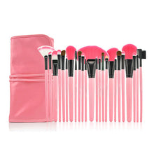 24pcs Professional Makeup Brushes Set Cosmetic Make Up Brush Kit Pink Makeup Tool +Pink Leather Case