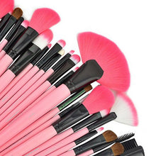 24pcs Professional Makeup Brushes Set Cosmetic Make Up Brush Kit Pink Makeup Tool +Pink Leather Case