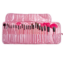 24pcs Professional Makeup Brushes Set Cosmetic Make Up Brush Kit Pink Makeup Tool +Pink Leather Case
