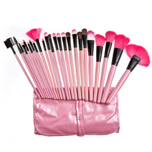 24pcs Professional Makeup Brushes Set Cosmetic Make Up Brush Kit Pink Makeup Tool +Pink Leather Case