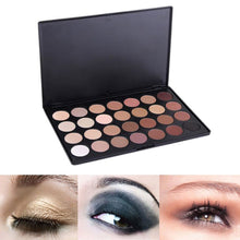 28 Color Neutral Warm Eyeshadow Palette Shadow Make Up Kit + 8pcs Eye Foundation Blending Brush