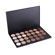 28 Color Neutral Warm Eyeshadow Palette Shadow Make Up Kit + Eye Foundation Blending Brush