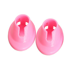 2PCS DIY Salon Nail Art Tips Polish Display Rubber Holder Stand pink