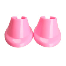 2PCS DIY Salon Nail Art Tips Polish Display Rubber Holder Stand pink