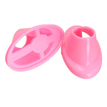 2PCS DIY Salon Nail Art Tips Polish Display Rubber Holder Stand pink