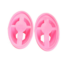 2PCS DIY Salon Nail Art Tips Polish Display Rubber Holder Stand pink
