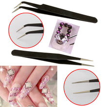 2pcs Gel Nail Art Rhinestones Paillette Nipper Picking Tool & 3600Pcs Nail Art Round Rhinestone Glitter Tip Wheel