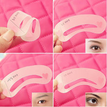 3 Pcs Makeup Eye Brow Template Shaper + Waterpro Black Eyebrow Eye liner Pen Cosmetics Eyeliner Pencil Make Up Tool