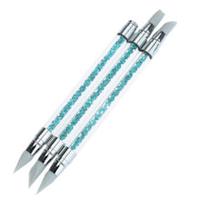 3 Pcs Pencil Strass Head Nail Art Brush Nail Silicone Brushes With Acrylic Strap Making Flower & Carve Patterns Anne