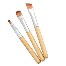 3 in 1 Eye Brush Sets Lip Brush Eye Shadow Makeup E cotools Bamboo Handle