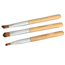 3 in 1 Eye Brush Sets Lip Brush Eye Shadow Makeup E cotools Bamboo Handle