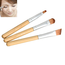 3 in 1 Eye Brush Sets Lip Brush Eye Shadow Makeup E cotools Bamboo Handle