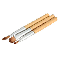 3 in 1 Eye Brush Sets Lip Brush Eye Shadow Makeup E cotools Bamboo Handle