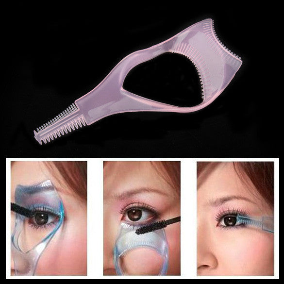 3 in 1 Mascara Eyelash Brush Curler Lash Comb Novelty Multifunction Cosmetic