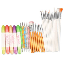 32 in 1 Nail Art Design Set Dotting Painting Polish Brush Pen Tools