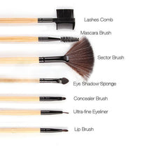 32Pcs Raw Wood Makeup Brushes Professional Cosmetic Tools Set