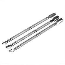 3PCS Nail File Cuticle Spoon Remover Stainless Steel Manicure Trimmer