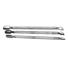 3PCS Nail File Cuticle Spoon Remover Stainless Steel Manicure Trimmer