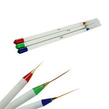 3X Nail Art Acrylic Tips Liner Drawing Brush Pen Paint
