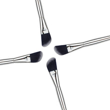 3pcs Flat Oblique Contour Face Blend Foundation Cream Cosmetic Makeup Brush Tools Metal Handle