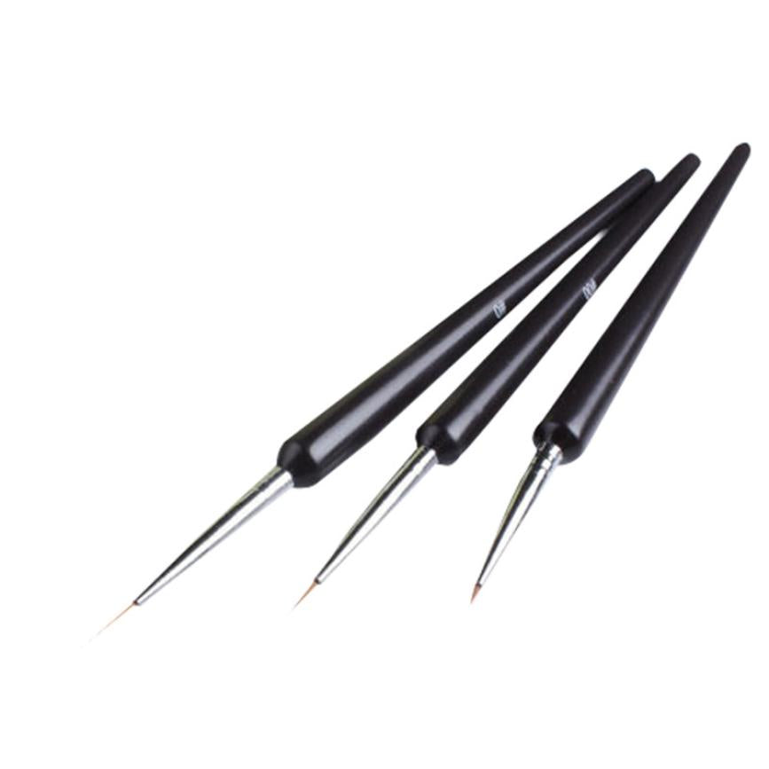 3pcs Tiny Acrylic Nail Art Design Decoration Pen Brush Painting Drawing Tool New Easy to handle and operate Anne