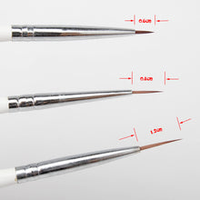 3x Line Scanning Pen Drawing Painting Pen Set Design Brush Acrylic Nail Art