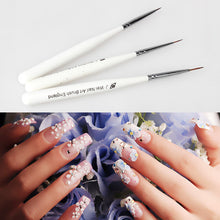 3x Line Scanning Pen Drawing Painting Pen Set Design Brush Acrylic Nail Art
