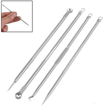 4 Pcs Blackhead Comedone Acne Blemish Extractor Remover Cosmetic Stainless Needles Remove Tool