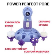 4 in1 Pore Blackhead Face Brush Rotary Scrubber Massager purple