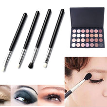 4 pcs Eyeshadow Eye Brush Cosmetic Makeup Brushes + 28 Color Eye Shadow Palette Make Up Eyeshadows