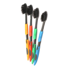 4PCS Double Ultra Soft Toothbrush Bamboo Charcoal Nano Brush Oral Care Color Send at Random