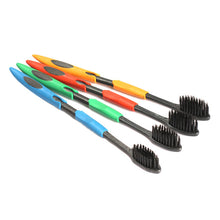4PCS Double Ultra Soft Toothbrush Bamboo Charcoal Nano Brush Oral Care Color Send at Random