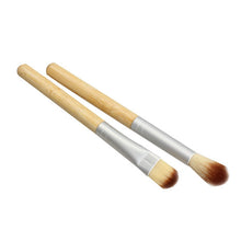 4pcs Earth-Friendly Bamboo Makeup Brush Set Cosmetic Kit Powder Eyebrow Brush