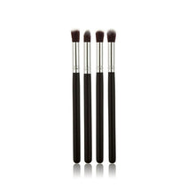4pcs Professional Foundation Blush Blending Eyeshadow Makeup Brush Cosmetics Flat Round Angled Tapered Top Brush