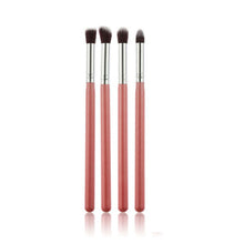 4pcs Professional Foundation Blush Blending Eyeshadow Makeup Brush Cosmetics Flat Round Angled Tapered Top Brush